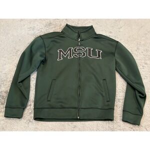 Michigan State Spartans Full Zip Jacket Green Men's Small Campus Den MSU